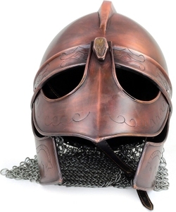 Viking Chainmail Shipwrecked Finish Medieval Templar Crusader Knight Armor Casco | Tocado de armadura espartana romana griega - Product Image 6