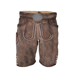 Prince Industry hommes marron en cuir véritable coupe ajustée Shorts personnalisés de haute qualité dans toutes les tailles et couleurs hommes Shorts en cuir - Product Image 1