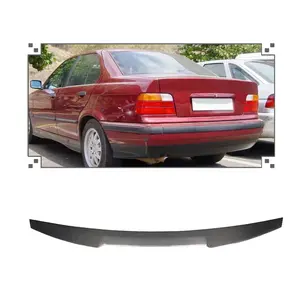 CARBON FIBER SPOILER WING rear trunk bootlip lip For BMW E36 SEDAN 4door saloon 1991-1998 with TUV Material Certificate