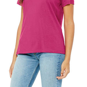 Airlume – T-Shirt à manches courtes et col en v pour femme, 100% en coton peigné et avec anneau, simple, 4.2 oz - Product Image 5