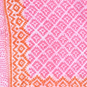 Voile Sanganeri Handmade Eco-friendly Pink Cotton <b>Scarf</b> Sarong Block Print Summer Beach Cover Ups Pareo <b>Women</b> Long Traditional - Product Image 6