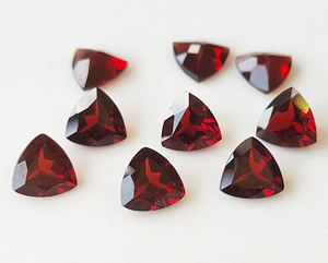 พลอยโกเมนสีแดงธรรมชาติ3มม.-10มม. ล้านล้านตัดเหลี่ยมเพชรพลอยหลวมทำด้วยมือคุณภาพสูงสำหรับการทำเครื่องประดับ - Product Image 1