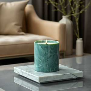 Bougeoir en pierre décorative de pot de bougie de marbre poli rond pour la décoration à la maison - Product Image 6