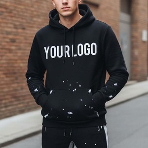 Sweat-shirts à capuche décontractés d'hiver 100% coton pour hommes, logo personnalisé imprimé à l'écran, sweat-shirt surdimensionné pour homme - Product Image 4