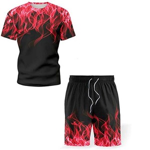 Conjunto de pantalón corto personalizado para hombre, conjunto de dos piezas, alta calidad, sublimación, nuevo diseño, para correr, verano, venta al por mayor - Product Image 4