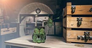 High Security Smart Brass Owl Shape <b>Lock</b> Outdoor Antique Cabinet Padlock with Safety Features - Product Image 3