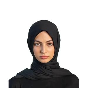 ขายร้อนธรรมดาออกแบบ Cloud Jet ผ้าฝ้ายสีดําโพลีเอสเตอร์หญิงอิสลามทุกฤดูกาลทันทีฟรีขนาด TAKVA อินฟินิตี้ชุดฮิญาบ - Product Image 3