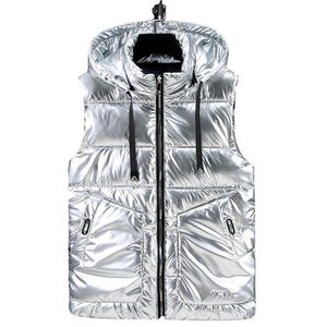 Chaleco acolchado con aislamiento ligero empacable para hombre, abrigo cálido de invierno, chaqueta sin mangas, chaleco brillante para hombre - Product Image 2