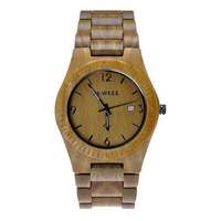 Montre en bois artisanale tendance, design Art Déco personnalisé, style imitation antique, couleur bois naturel, montre de luxe pour homme, usage quotidien