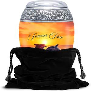 Dolphin <b>Urn</b> <b>for</b> <b>Ashes</b> <b>for</b> Women Handcrafted Cremation <b>Urn</b> Elegant and Durable Adult Funeral <b>Small</b> <b>Urns</b> <b>for</b> <b>Human</b> <b>Ashes</b> - Product Image 1