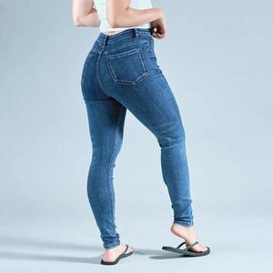 New Style High Waist Elastic <b>Lady</b> Women Jeans Ninth Pants Denim Pencil Jeans New Arrival Added Fleece Jeans - Product Image 5