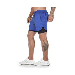 High Street Gym Shorts Tejido de una sola capa Color sólido Terry Patrón Cordón frontal Liso teñido 6XL Antiarrugas Running Fitness - Product Image 6