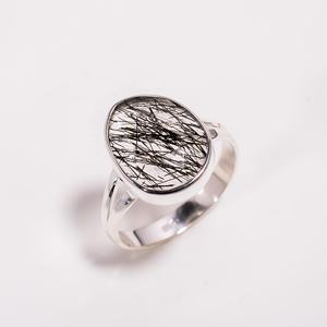 ออกแบบที่กำหนดเองพลอยผู้หญิงเครื่องประดับเงินแท้925 Rutile พลอยแหวนผู้ค้าส่ง - Product Image 3