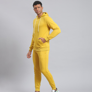 Conjunto de chándal de dos piezas para hombre, chándal de tela polar con logotipo personalizado, moda informal, estilo clásico, transpirable, bordado, gimnasio - Product Image 5