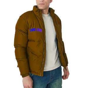 Chaqueta de Invierno Personalizada para Hombre, Estilo Burbuja, de Lona, con Cuello Alto, Logotipo Frontal, Ligera, con Cremallera y Capucha, de Alta Calidad - Product Image 4