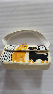 Indian fully handcrafted beaded dog design shoulder bag luxury handmade clutch purse for women evening party wedding handbag - Product Image 5