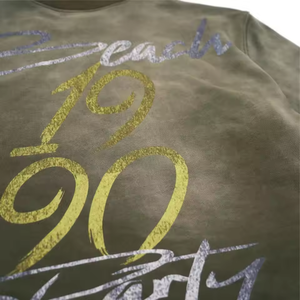 Fabrication sur mesure, lavage à l'acide, impression DTG, tissu en coton lourd, style vintage, streetwear, épaules tombantes, sans marque - Product Image 3