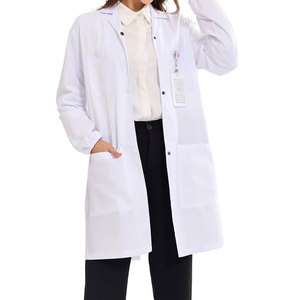 เสื้อโค้ทห้องแล็บสครับแห้งเร็วสวมใส่สบายเครื่องแบบโรงพยาบาลดีไซน์ล่าสุด - Product Image 3