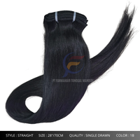 Extensions de Cheveux Naturels Vierges Remy Indonésiens de Qualité Supérieure, Droits, Non Tressés, Double Trame, Ondulés, Vente en Gros
