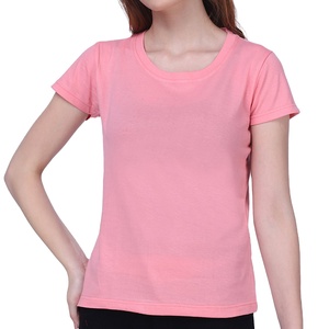 T-shirt pour filles en vente chaude, mode, col rond, coton, haut de sport pour femmes, t-shirt pour femmes - Product Image 2