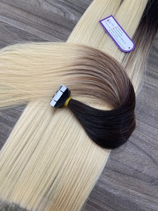 Extensions de cheveux humains M-Tape Tape Ins, cheveux vierges à cuticules alignées, 100% cheveux vietnamiens, double épaisseur, blond ombré - Product Image 5