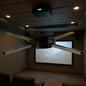 Soporte de techo para proyector Wm 152 negro y plateado, modelo 80 00079 - Product Image 3