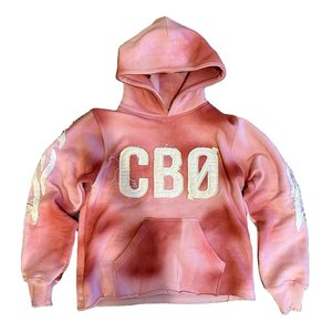 Haute qualité hommes pull broderie en détresse sweats à capuche hommes haut tendance 3D motif polaire prix de vente - Product Image 1