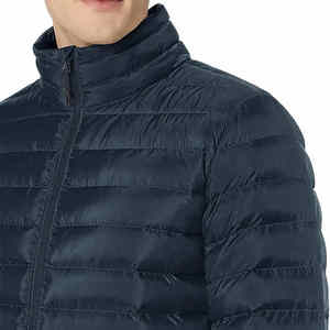 Chaqueta acolchada de invierno del norte para hombre XL personalizada con cuello levantado de lona de cuero transpirable impermeable para actividades al aire libre - Product Image 3