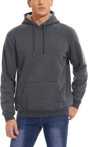 Polyester/coton 500 g/m², sweat-shirt de sport pour homme, logo personnalisé brodé, couleur unie, bloc de couleur, streetwear, taille plus, vierge - Product Image 2