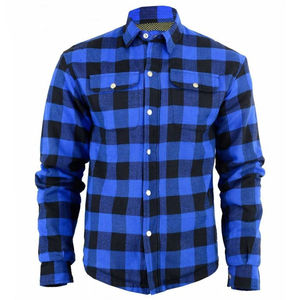 Chemise de motard pour homme, veste en flanelle de type Lumberjack, chemise en flanelle matelassée pour la course à moto - Product Image 1