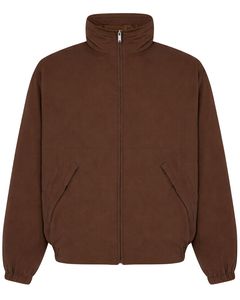 Mens Brown Lightweight <b>Zip</b> <b>Up</b> <b>Jacket</b> High Neck Windproof Casual Canvas Outerwear With Pockets For Autumn Winter Daily Wear Mens - Product Image 1