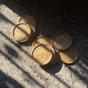 ชุดถาดรองแก้วไม้ไผ่ทำมือ6ชิ้นผลิตภัณฑ์ที่เป็นมิตรต่อสิ่งแวดล้อมทำจากของตกแต่งโต๊ะในเวียดนามขายส่ง - Product Image 6