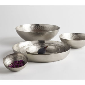 Plateau de service en métal argenté Forme ronde pour la maison Restaurant Vaisselle Plateau de service pour la maison et les accessoires de cuisine - Product Image 2