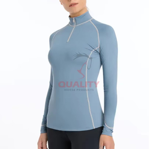 Haute Performance femmes équitation couche de Base respirant évacuation de l'humidité séchage rapide équestre haut chemises d'équitation - Product Image 1