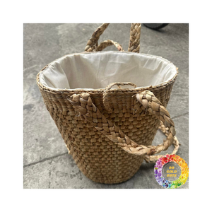 Durable Handwoven Seagrass Beach <b>Bag</b> Handmade <b>Straw</b> Purse with Inner Pocket for Stylish Summer Travel and Everyday Use - Product Image 3