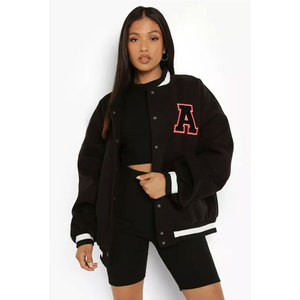 Parches de chenilla de alta calidad, chaquetas universitarias, ventas al por mayor, chaqueta universitaria de béisbol Letterman para mujer - Product Image 5