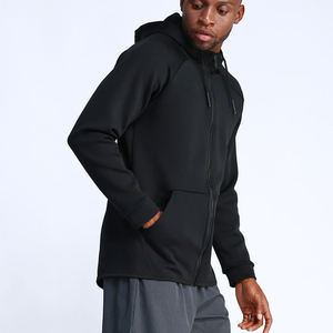 Vente en gros sweat-shirt à capuche uni de haute qualité avec fermeture éclair complète pour entraînement vêtements de sport sweat-shirts à capuche et logo personnalisé pour hommes - Product Image 4