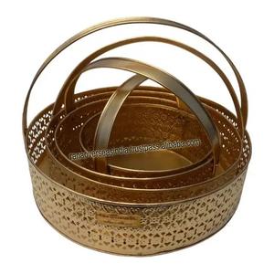 Cesto de regalo con forma de anillo de metal, cesta de boda, cesta de alambre de metal indio para devolución y regalo de boda a precio mayorista - Product Image 2