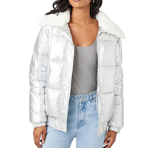 Venta de fábrica Chaqueta de mujer Ropa de invierno de alta calidad Personalizada Venta caliente Diseño de cuello al por mayor Chaquetas de mujer con cremallera completa - Product Image 1