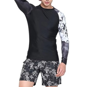Vente en gros de t-shirts de sport et de gymnastique ajustés pour homme, t-shirts de compression à manches longues - Product Image 2