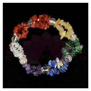 Pulsera de Cristal de Cuarzo Transparente con 7 Chakras - Product Image 5
