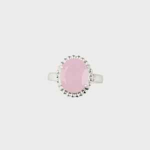Handmade <b>Pink</b> Chalcedony Ring Sterling Silver October Birthstone <b>Jewelry</b> Elegant Gift For Women Boho Design - Product Image 6