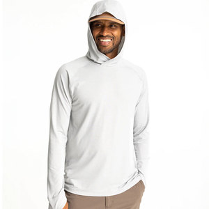 Sudadera con capucha de pesca para hombre en blanco ligera deportiva con logotipo personalizado, diseño al por mayor, Sudadera con capucha de pesca transpirable de secado rápido - Product Image 1