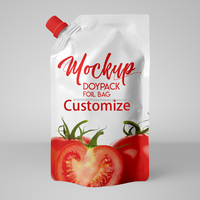 200ml 350ml 500ml pochette à bec recyclable personnalisée sac de boisson en plastique pour emballage de liquide de jus de fruit de sauce au lait d'eau