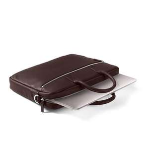 Sac à dos pour ordinateur portable en cuir véritable 13 pouces Grande capacité Portable Léger Sac à main pour ordinateur portable Affaires Unisexe - Product Image 5