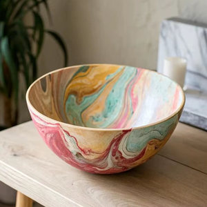 Tazón de Resina de Grado Alimenticio de Primera Clase, Perfecto para Ensaladas, Frutas y Aperitivos, Tazones de Ensalada de Resina de Alta Calidad Hechos a Mano - Product Image 1