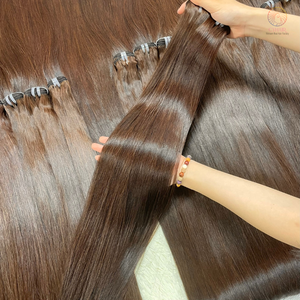 ช่อผมดิบบริสุทธิ์จากเวียดนามแบบสองชั้นที่นุ่มลื่นสำหรับต่อผมผมตรงเรมี่100กรัม - Product Image 1