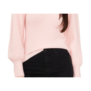 เสื้อสเวตเตอร์ถักลายดอกบัวสีชมพูทำมือ แขนทรงบอลลูน สำหรับผู้หญิง สไตล์ลำลอง ระบายอากาศได้ดี ไซส์ใหญ่ สำหรับฤดูใบไม้ร่วงและฤดูหนาว - Product Image 3