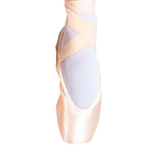 Scarpe da punta in raso comode per ragazze, sneakers da balletto morbide con fodera in vera pelle, rete e tela, stile sportivo alla moda - Product Image 2