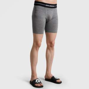 GA Bóxers de Compresión Slim Fit de Talle Medio con Logotipo Tejido, Tejido de Punto, Algodón, Spandex, Nylon, Tallas Desechables XL 3XL (Gris) - Product Image 5